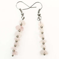 Womens Simple And Versatile Stone Design Amethyst Chip Earrings