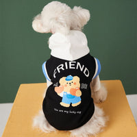 Dog Clothes Autumn And Winter Stitching Contrast Color Fake Two-piece Pet Sweater