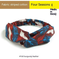 Bohemian Style Elastic Cross Chiffon Headband For Women