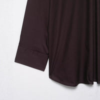 Women's Solid Color Temperament Long Sleeve Scarf Poplin Shirt