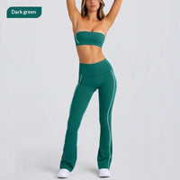 Autumn Yoga Wear Strapless Camisole With A Nude-Look Bra Plus A Beautiful-Back Sports Set
