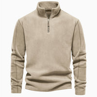 New Mens Long-sleeve Hoodie With A Stand-up Collar And A Half-zip