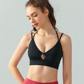Women's Double Shoulder Strap Yoga Vest Breathable Chest Pad Sports Bra Top
