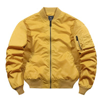 Solid Men's Autumn And Winter Bomber Jacket