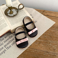 All-match One-word Butterfly Knot Baby Shoes Comfortable Breathable, Non-slip, Wear-resistant
