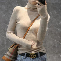Lapel Women's Slim Bottoming Sweater