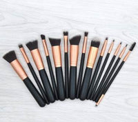 14 black rose gold makeup tools, 14 beautiful suits