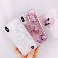 Creative full soft white glitter liquid mobile phone case