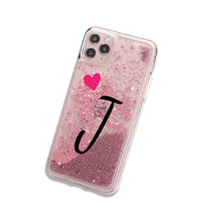 26 English letters with flower phone case