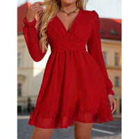 Chiffon Ruffled Vacation-style Sweet Dress