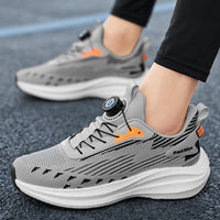 Rotating Buckle Fly-kit Mesh Casual Sports Running Men's Shoes