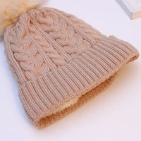 Add Cashmere Double-layer Wool Outdoor Warm Knitted Hat