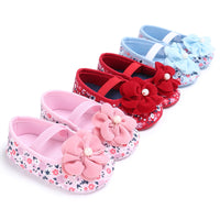 Spring and autumn new style baby girl little flower princess soft bottom indoor baby shoes
