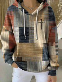 Stylish Casual Womens Hoodie With A Classic Plaid Design
