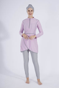 Modest Swimwear Burkini Top Hat Pants Three-piece Swimsuit