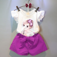 Girls' western style summer suit