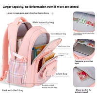 Primary School Student Schoolbag Girls' Plaid Backpack