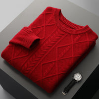 Thick Loose Sweater Twist Base Cardigan