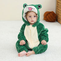 Cartoon One-piece Pajama Children's Autumn And Winter Animal Homewear