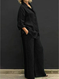 New Womens Shirt Set Casual Urban Outfit