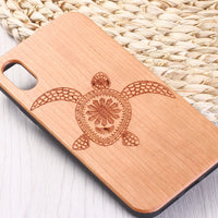 Cherry wood and TPU mobile phone case