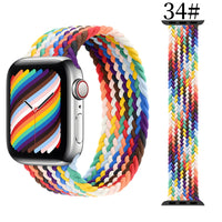 Compatible with Apple, Suitable For Iwatch Strap Simple Nylon Stretch Woven One Apple Watch Apple Nylon Strap