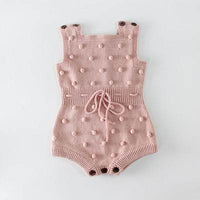Handmade colorful hair ball baby romper romper