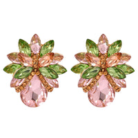 New Fashion Women's Personality Flower Rhinestone-embedded Earrings