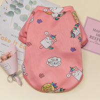 Dog Plus Fleece Warm Clothes Printed Pullover Sweater