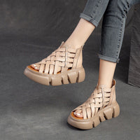 Woven Hollowed Sandals Thick Bottom Breathable
