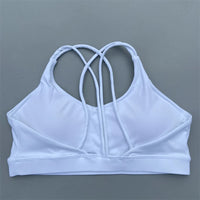 Solid Color Nude Feel High Strength Workout Bra Outdoor