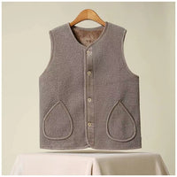 Sleeveless Waistcoat Velvet Thermal Vest Coat