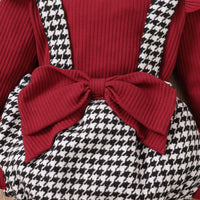 Long Sleeve Top Bow Small Fragrance Strap Short