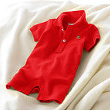 POLO lapel baby one-piece romper