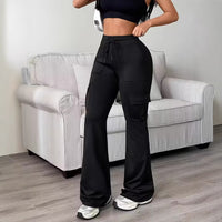 Women's High-waist Drawstring Work Pants