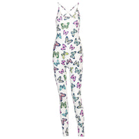 Sexy backless hip print jumpsuit