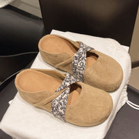 Casual Flat Slip-on Closed-toe Mule Sandals