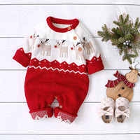 Children's Christmas Elk One-piece