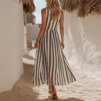 Elegant Beach Deep V-Neck Bohemian Dress