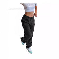 Casual Retro Loose Denim Trousers Women