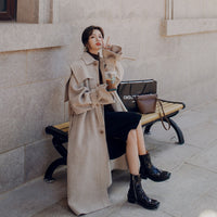 Mid-length and Small Autumn Korean Style Loose Fashion Coat