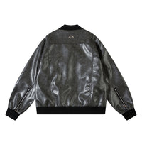 American Retro Baseball Uniform Leather Men