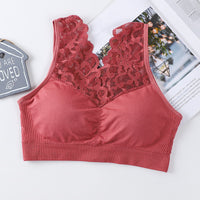 Lace Underwear Wide Shoulder Strap Anti-exposure Plus Size Vest