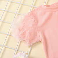 Lace Top And Beaded  Pocket Jeans Suit