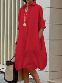 Women's Solid Color Fashion Single-breasted Hollow-out Long-sleeved Shirt