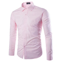 Casual Polo Collar Ironing Free Long Sleeves Shirt For Men