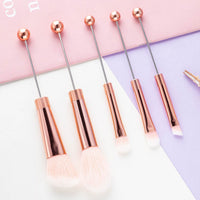 5PCS DIY Metal Handle Beaded Makeup Brush Suit