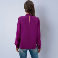 Women's Satin Fashion Long-Sleeve Blouse