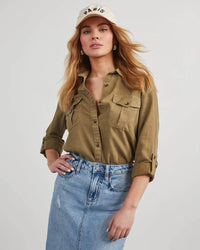 European And American Leisure Lapel Single Breasted Women's Long Sleeve Denim Shirt
