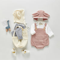Baby Strap Romper With Hat